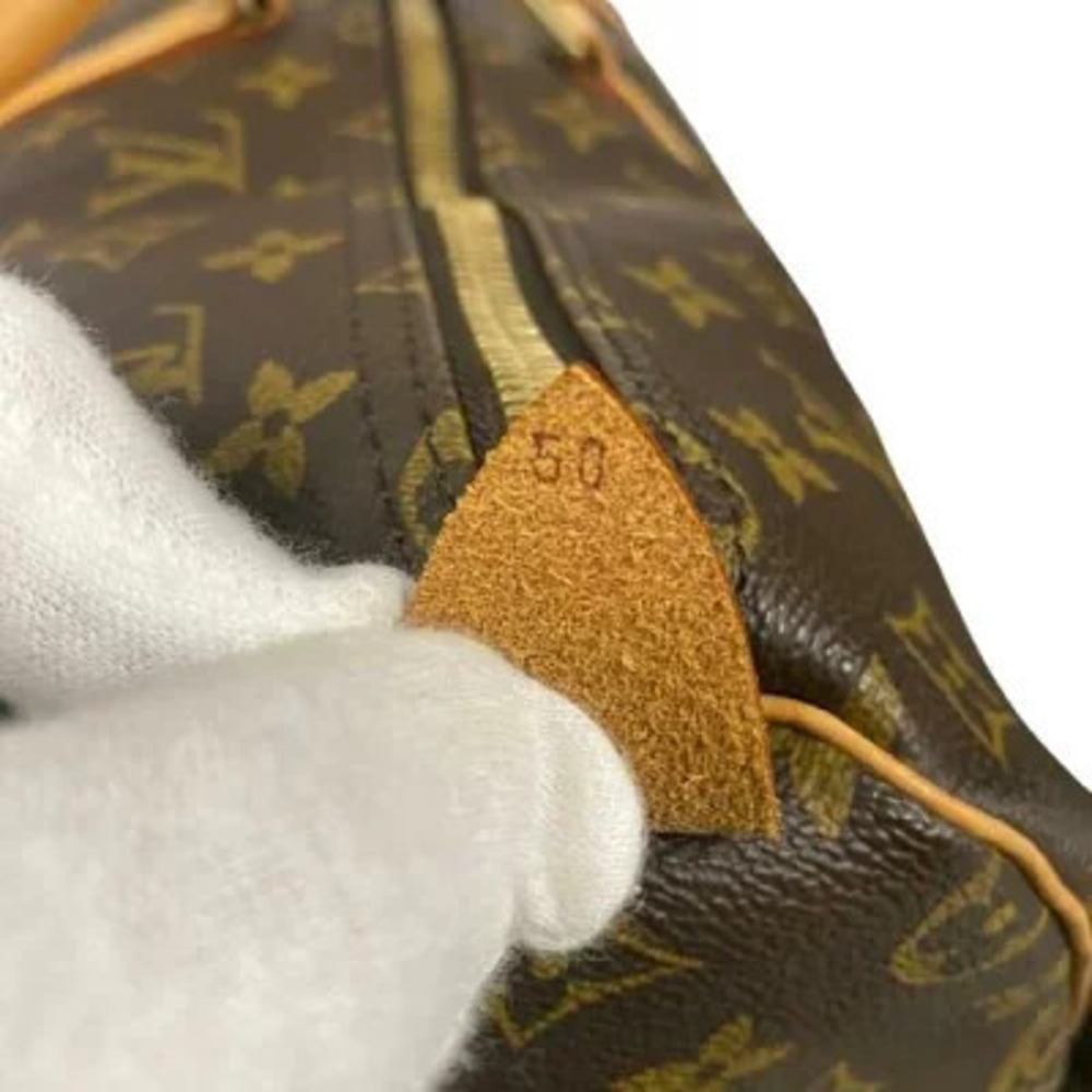 LOUIS VUITTON Keepall Monogram Boston Bag Travel Handbag AB